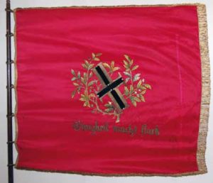 Die erste Fahne des Turnvereins, heute im Tauberfränkischen Landschaftsmuseum