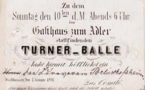 Einladungskarte, 1864