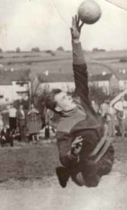 Fußballtorwart Peter Roth, 1950er Jahre