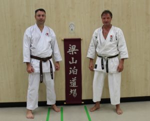 : Prüflinge Bernhard Hügel (3. Dan) und Josip Jurjevic (3. Kyu)